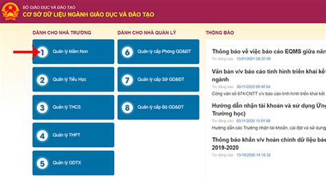 cơ sơ dữ liệu ngành giáo dục bắc giang